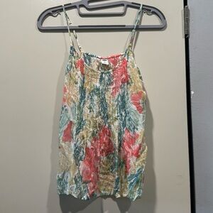Floral old navy tank